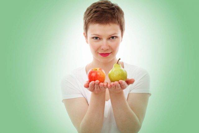nutrition american woman pear apple green